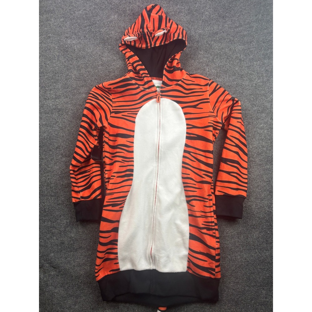 Tipsy Elves Tiger‎ Costume Dress Womens Medium Orange Black Animal Print Hooded